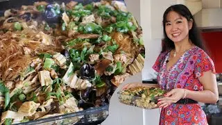 របៀបឆាមីសួអោយឆ្ងាញ់ Stir Fry Glass Noodle Pork Mince, vegetable, Fry noodles recipe, Cha Me Sour