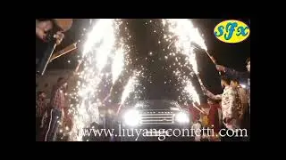cold pyro hand for wedding couple entry stage special effect night club couple entry grend groom dj