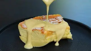 Vanilla Almond Cake with Crème Anglaise