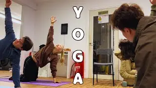 【整う】ドイツ人の友達にヨガを学ぶ/Yoga with German beautiful yoga instructor