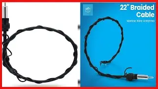 Universal Marine Radio Antenna Wire - 22 Inch Hydra Series Weather Resistant Braided Cable
