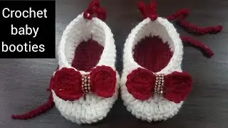 Crochet baby booties size 0 to 3 month_croche shoes #crochet #baby #shoes #viral #pakcreativechannel