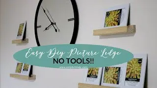 Easy Diy Picture Ledge | NO TOOLS | Beacon Timber-Grip Wood Glue Review