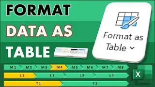 M4 L1 T1 - Format data as a table