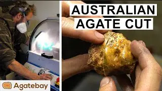 This is my first cut of an Australian Wave Hill Agate/ Surprising result! -4K-
