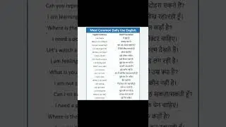 English speaking skills,daily speaking sentence