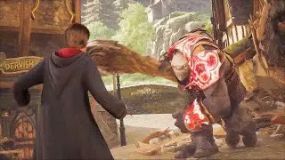 Defending Hogsmeade from a fully-grown Troll - Hogwarts Legacy