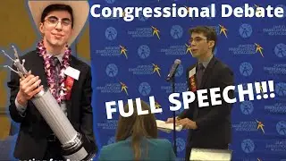 Congressional Debate NSDA National Champion Interview (House Student Congress)