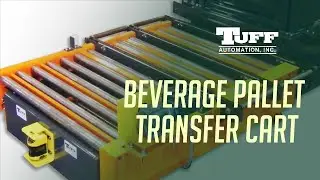 Packaged Beverage Pallet Transfer Cart (Rail Guided)