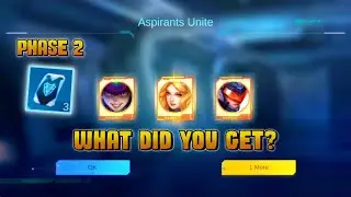 PHASE 2 ASPIRANTS UNITE EVENT USING FREE PASS! WHICH FREE EPIC SKIN DID YOU GET? - MLBB