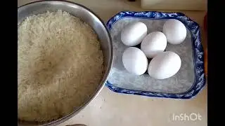 Arroz blanco con berenjena guisada y habichuela negra