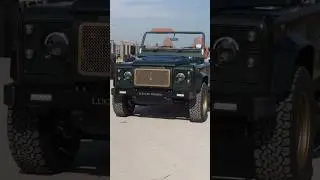 Green over Tan Land Rover Defender 90 modified by LUCARI Is this the ultimate summer beach vehicle?