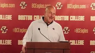 Boston College Football Coach Steve Addazio presser for Clemson game