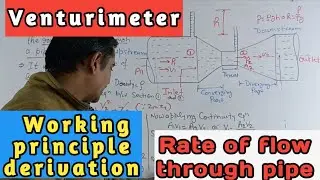 Venturimeter||working principle||Bernoulli's principle||Fme Unit 5 LEC 8||Sumit Dwivedi||