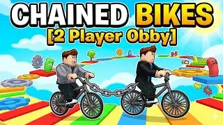 Can We Finish the 2 Player Chained Bike Obby? (Roblox)