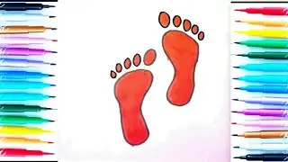 👆 Mata Rani Footprint Drawing | Easy Goddess Footprint | Diwali Special#lakshmipuja #diwalispecial 