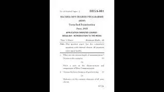 BEGA - 001   June 2023 Question Paper