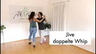 Jive Figur: doppelte Whip (doppelt Kreuzen/Kreis/Drehung zusammen) - gezeigt & kurz erklärt