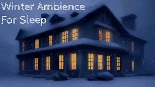 Winter Snowfall Mansion Ambience | Blizzard Sounds | Relaxing Loop & ASMR Sounds For Sleeping