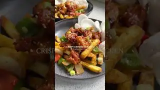 Sticky Chinese Chicken Salt & Pepper Chips! Only 585 Calories!🍗🧂🌶️🍟#food #shorts #highproteinrecipes