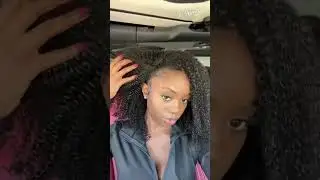 My 3 In 1 Half Wig is protective and proudly low-maintenance, even in my car.#hergivenhair