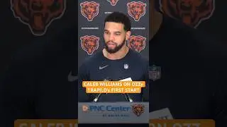 Caleb Williams￼ had high praise for Ozzy Trapilo first start #Bears #chicagobears #NFL
