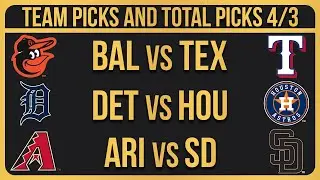 FREE MLB Picks Today 4/3/23 Baseball MLB Picks and Predictions