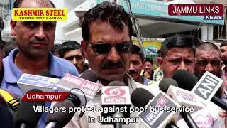 Villagers protest against poor bus service in Udhampur