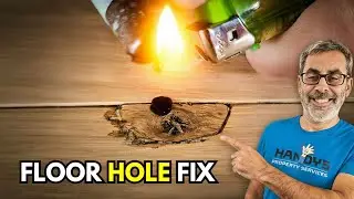 Fixing a Hole with Fire? 🔥 Wood Flooring Repair (The Knot Trick)