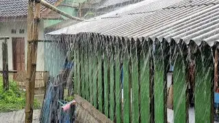 Uninterrupted Heavy Rain on Metal Roofs – Deep Relaxation Rain Sounds ASMR