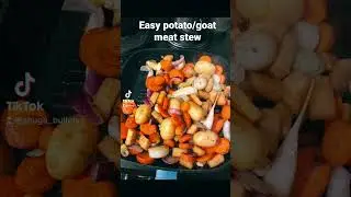 Potatoes in goat meat stew the African way