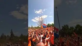 dutch ORANJE party in front of the olympic stadium berlin #germany #football #berlin