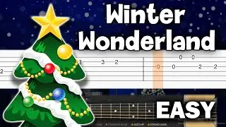 Christmas Song - Winter Wonderland - EASY Guitar tutorial (TAB)