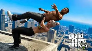WWE-STYLE WRESTLING IN GTA 5 # 1 : Realistic and Brutal Finishers with Ragdoll Physics