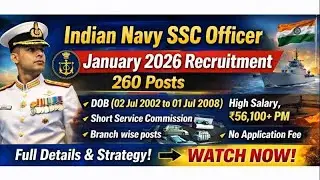 Indian Navy Job || SSC OFFICERS || Vacancy 2026 || Apply Fast