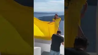 Backstage - How to get a million likes - Gorgeous shots in flying dresses - #SANTORINIDRESS