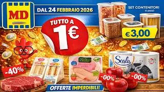 NUOVO VOLANTINO MD dal 24 FEBBRAIO 2026! 💥 PREZZI SHOCK -50%! 🛒 Anteprima MEGA OFFERTE!