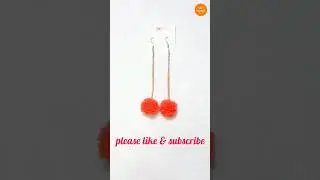 Beautiful wool earring.easy to make.#ytshorts#artist #art#craft#creative#unique #design#craft 👌👌✨✨