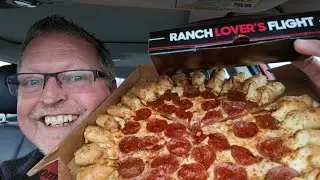 Pizza Hut Cheesy Bites Pizza With Ranch Lover's Flight Review 🍕