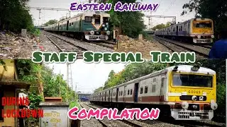 Eastern Railway Staff Special EMU Trains Compilation in Sealdah South Section during Lockdown. [ER]