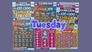 Tuesday Session. Scratch Cards from UK National Lottery.