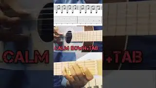 CALM DOWN 🎵 selena Gomez guitar tab #shorts #selenagomez #tab #guitar #music