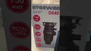 Установка измельчителя пищевых отходов Stoewer D640 в двойную каменную раковину своими руками