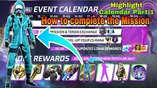 How to complete the new calendar mission, battle in style event calendar part-1 rewards review #FIRE