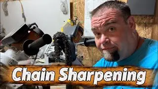 Chain sharpening on a Stihl USG grinder. Step-by-step of how to sharpen chainsaw chains correctly.