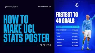 HOW TO DESIGN UEFA CHAMPIONS LEAGUE  STATS POSTER | Photoshop Tutorial | Free PSD