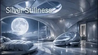 8H Silver Stillness | Futuristic Hypnotic Sci-fi Ambience, Beach Waves, + Wind for Deep Relaxation