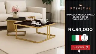 Royaloak | Andrea Italian Glass Coffee Table Set of 2