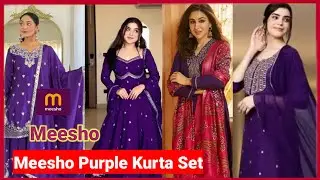 Meesho Purple Kurta Set Haul💖 | Affordable & Trendy Ethnic Wear Try On |Meesho Kurta Set