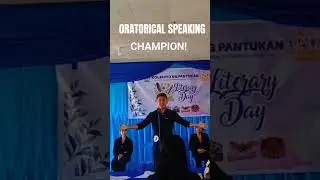 My winning performance in ORATORICAL SPEAKING 👑✨#intramurals #champion #oration #reels